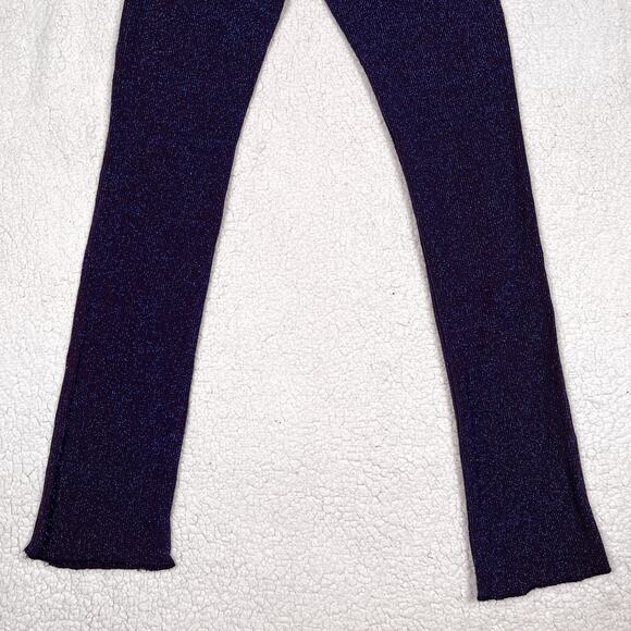 Vintage 90s Lip Service Sparkly Blue Pants Small Womens Mall Goth Gothic Y2K - Picture 7 of 16
